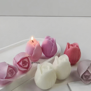 Tulip Bloom Candle - Pastel Garden Collection (Set of 6)